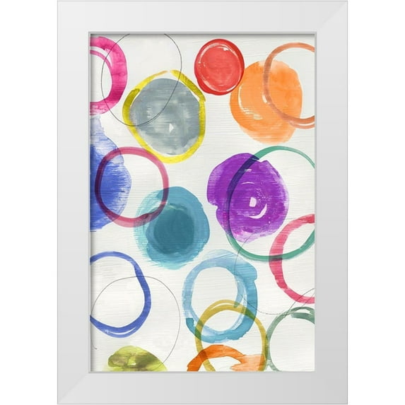 Reeves, Tom 17x24 White Modern Wood Framed Museum Art Print Titled - Ringlets I