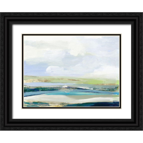 Reeves, Tom 18x14 Black Ornate Wood Framed with Double Matting Museum Art Print Titled - Happy Land
