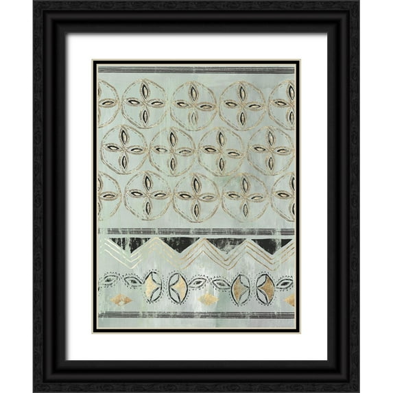 Reeves, Tom 19x24 Black Ornate Wood Framed with Double Matting Museum Art Print Titled - In the Rhythm I