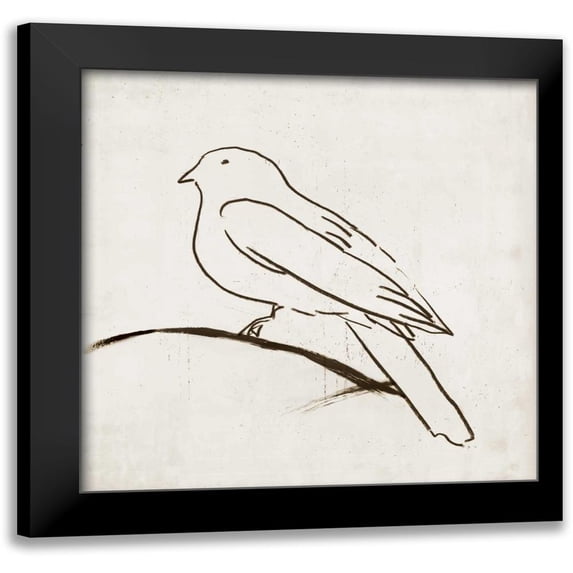 Reeves, Tom 20x20 Black Modern Framed Museum Art Print Titled - Bird I