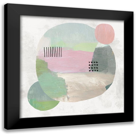 Reeves, Tom 20x20 Black Modern Framed Museum Art Print Titled - Wool Circles I