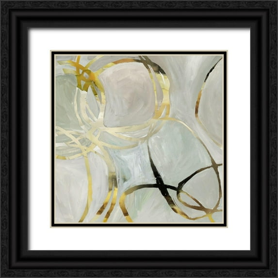 Reeves, Tom 20x20 Black Ornate Wood Framed with Double Matting Museum Art Print Titled - Linked I