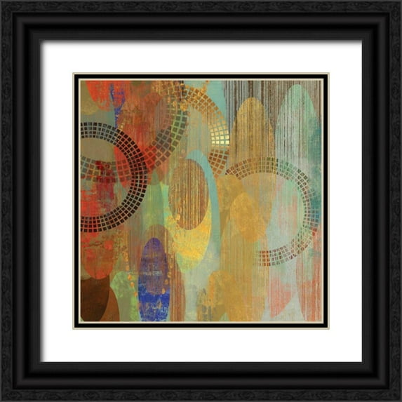 Reeves, Tom 20x20 Black Ornate Wood Framed with Double Matting Museum Art Print Titled - Side by Side I