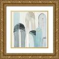 thumbnail image 1 of Reeves, Tom 20x20 Gold Ornate Wood Framed with Double Matting Museum Art Print Titled - Blue Arches I, 1 of 4