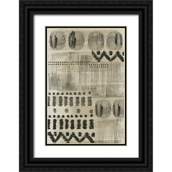 Reeves, Tom 23x32 Black Ornate Wood Framed with Double Matting Museum Art Print Titled - Wool and Silk I