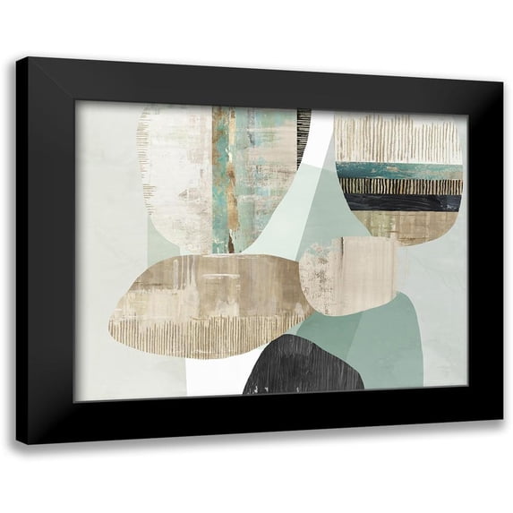 Reeves, Tom 24x20 Black Modern Framed Museum Art Print Titled - Mixed Celadon