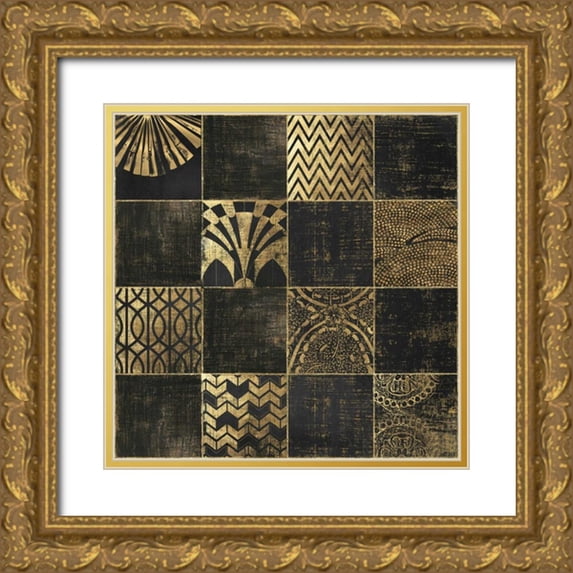 Reeves, Tom 26x26 Gold Ornate Wood Framed with Double Matting Museum Art Print Titled - Art Deco I