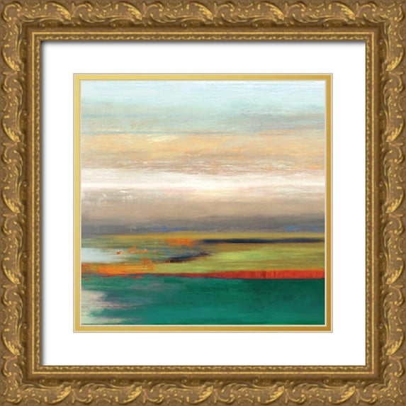 Reeves, Tom 26x26 Gold Ornate Wood Framed with Double Matting Museum Art Print Titled - Tribute I
