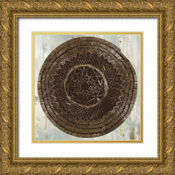 Reeves, Tom 26x26 Gold Ornate Wood Framed with Double Matting Museum Art Print Titled - Zulu Gold II