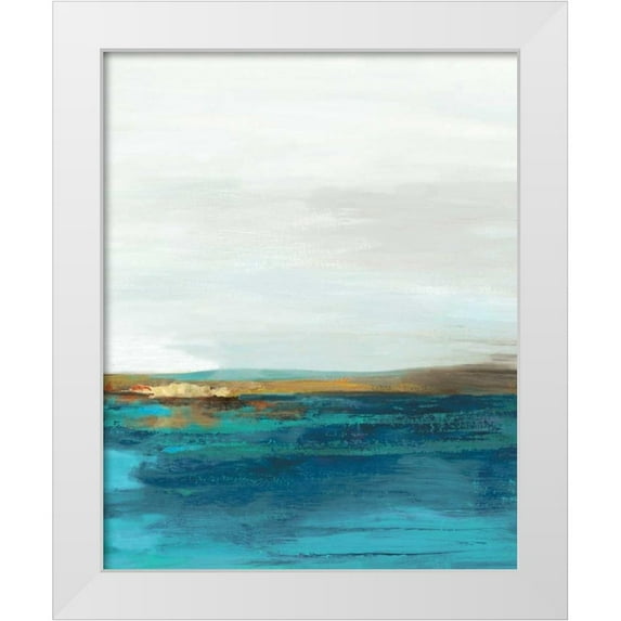 Reeves, Tom 26x32 White Modern Wood Framed Museum Art Print Titled - Pastoral Landscape II