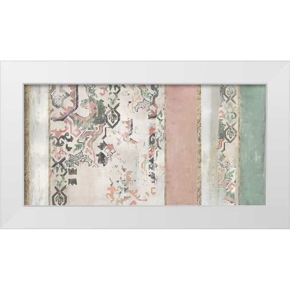 Reeves, Tom 32x18 White Modern Wood Framed Museum Art Print Titled - Golden Rug II