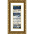 thumbnail image 1 of Reeves, Tom 7x14 Gold Ornate Wood Framed with Double Matting Museum Art Print Titled - Indigo Concepts I, 1 of 4