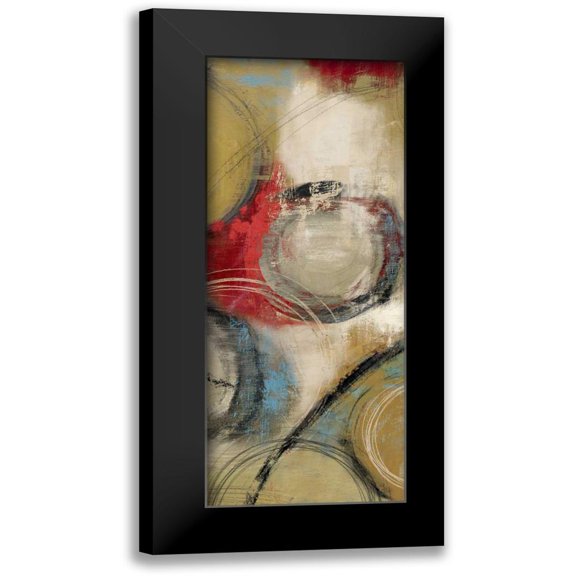 Reeves, Tom 8x14 Black Modern Framed Museum Art Print Titled - Elemental Circles II- Mini