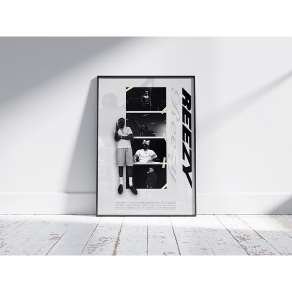 Reezy Poster, Rap Decor, Deutschrap Poster, Unframed Paper Poster 8x10in