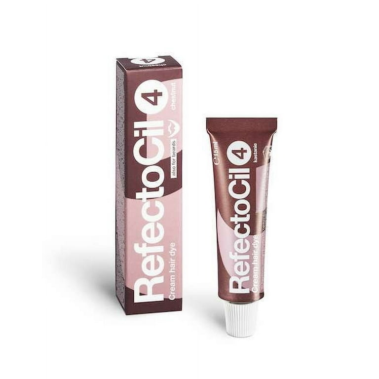 RefectoCil Chestnut #4 Eyelash and Eyebrow Tint, Waterproof, Lasts