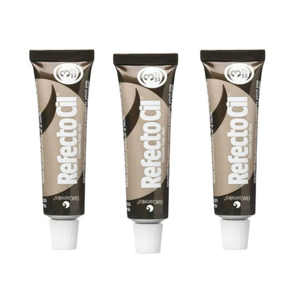 RefectoCil Eyebrow and Eyelash Dye No:3 Dark Brown 15 ml 3 Pack
