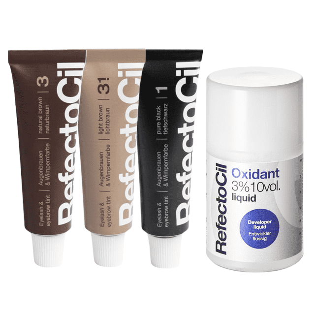 RefectoCil Brow Treatment Kit: 3 Eyelash & Eyebrow Tints + Oxidant 3% ...