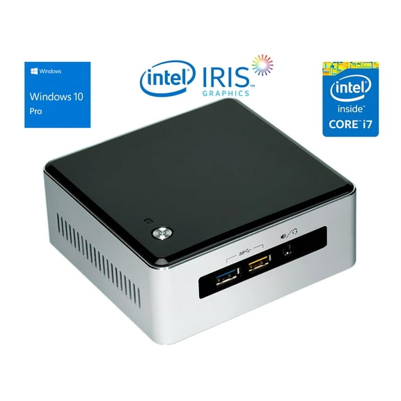 Referbished Intel NUC5i7RYH Mini Desktop, Intel Dual-Core i7-5557U Upto 3.4GHz, 16GB RAM, 1TB SSD, MiniDP, MiniHDMI, Wi-Fi, Bluetooth, Windows 10 Pro