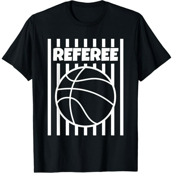 Referee Basketball Ball Gear Outfit T-Shirt men and women can wear, black, white, gifts