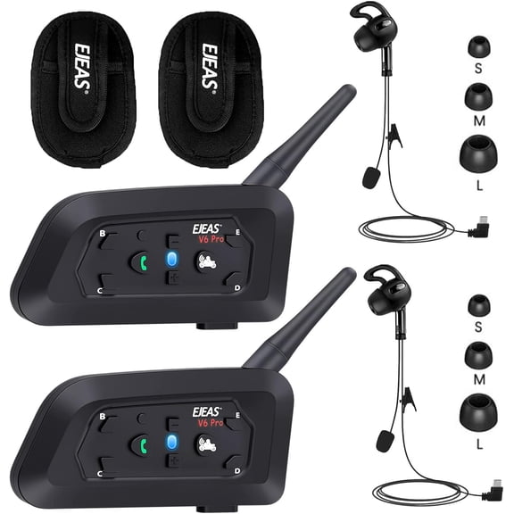 Referee Comm cation System, Referee Headset Intercom with Earphone for Soccer Football Volleyball Official Handball