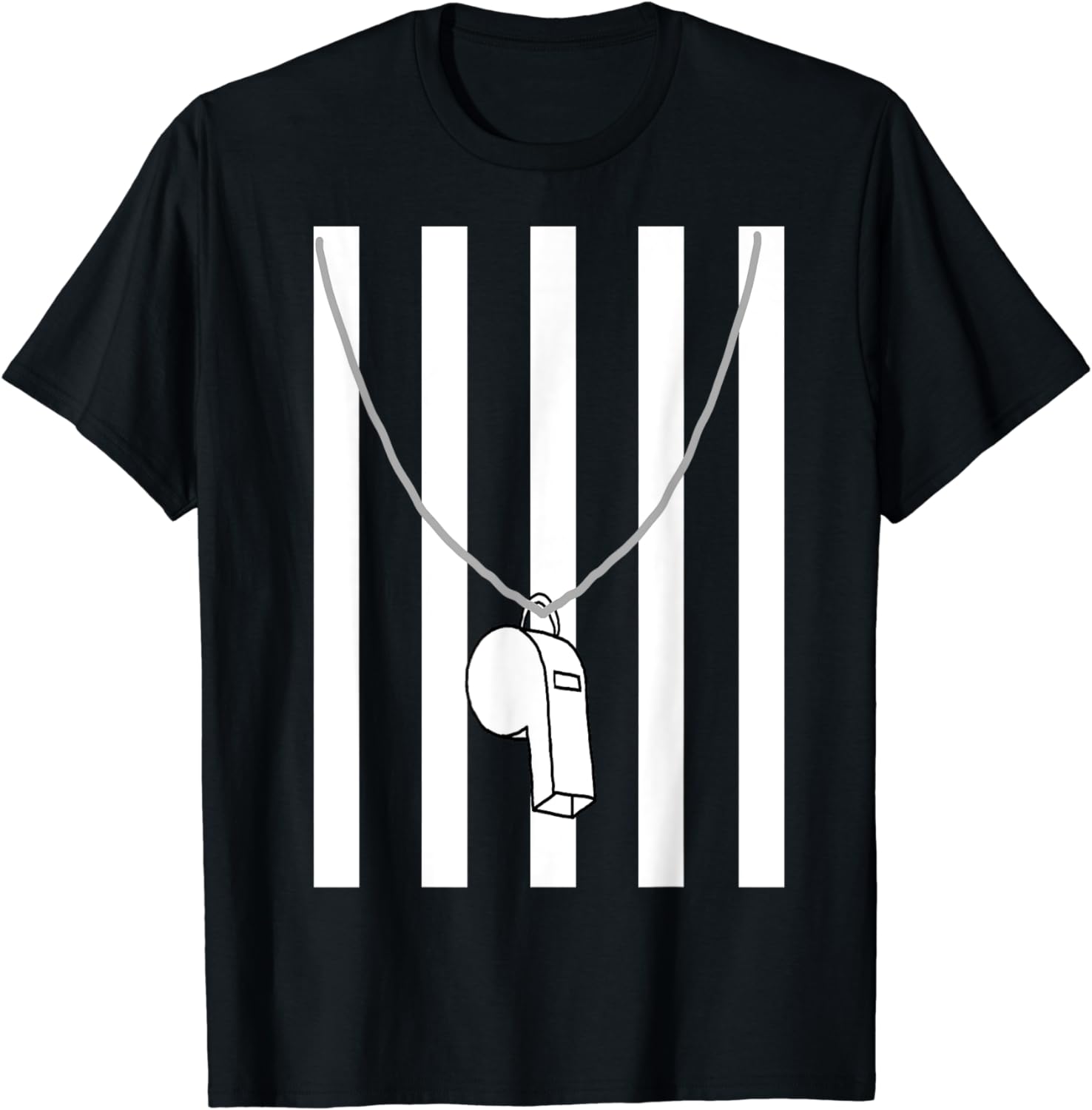 Referee Costume Ref Whistle Refereeing Linesman Umpire TShirt