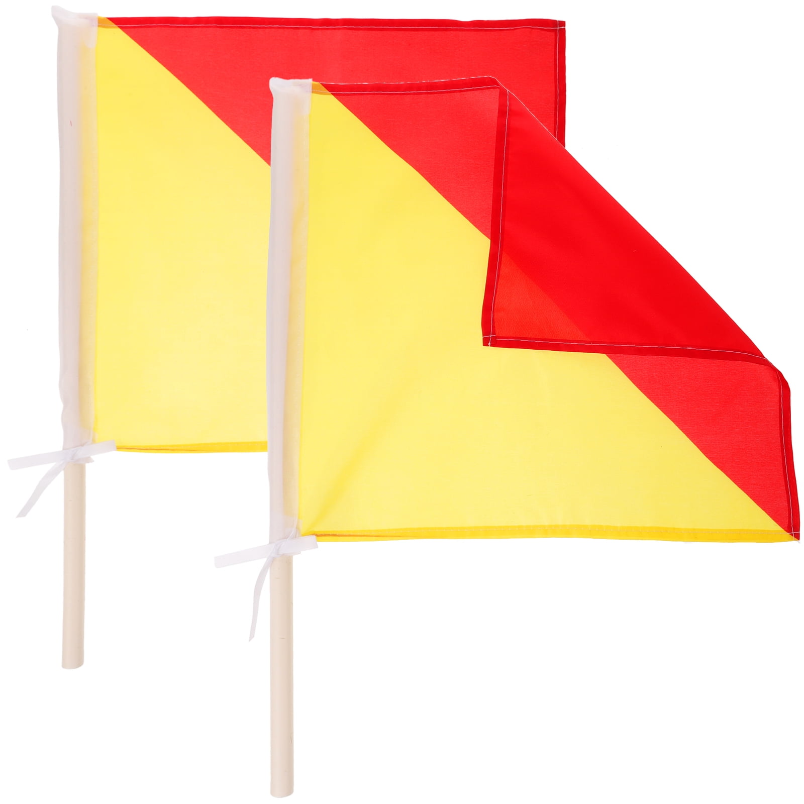Referee Racing Flag CIMAXIC 2Pcs Outdoor Signal Flags Polyester Handheld Referee Flags for ...