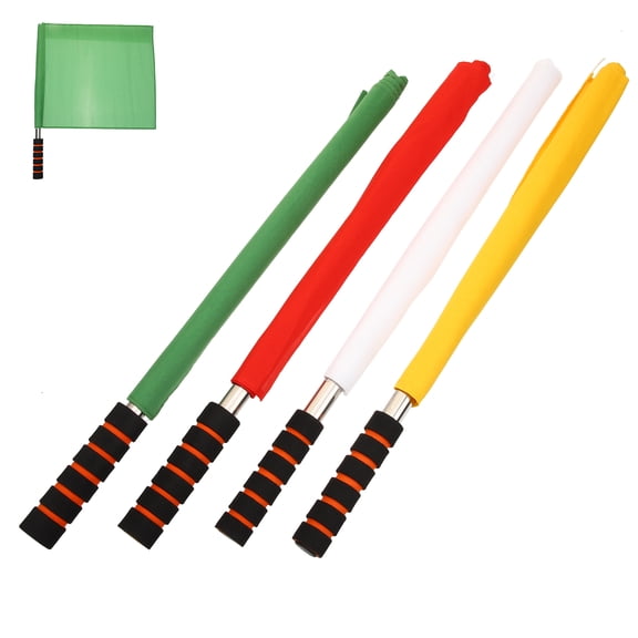 ifundom 4-Pack Small Signal Flags for Soccer Football Referees, Officiating, Sports Events and Game Management