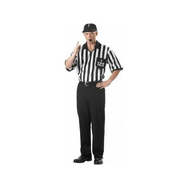 Referee Shirt and Cap Mens Halloween Costume Large 42-44