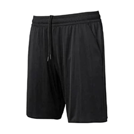 Referee Soccer Shorts Solid Black 4 Pockets