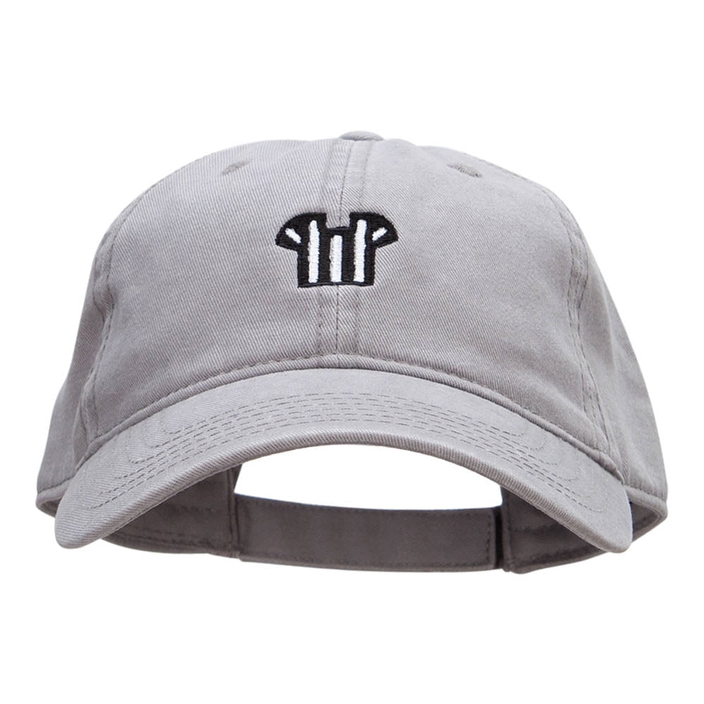 Referee Tee Embroidered Deluxe Washed Twill Cap - Grey OSFM