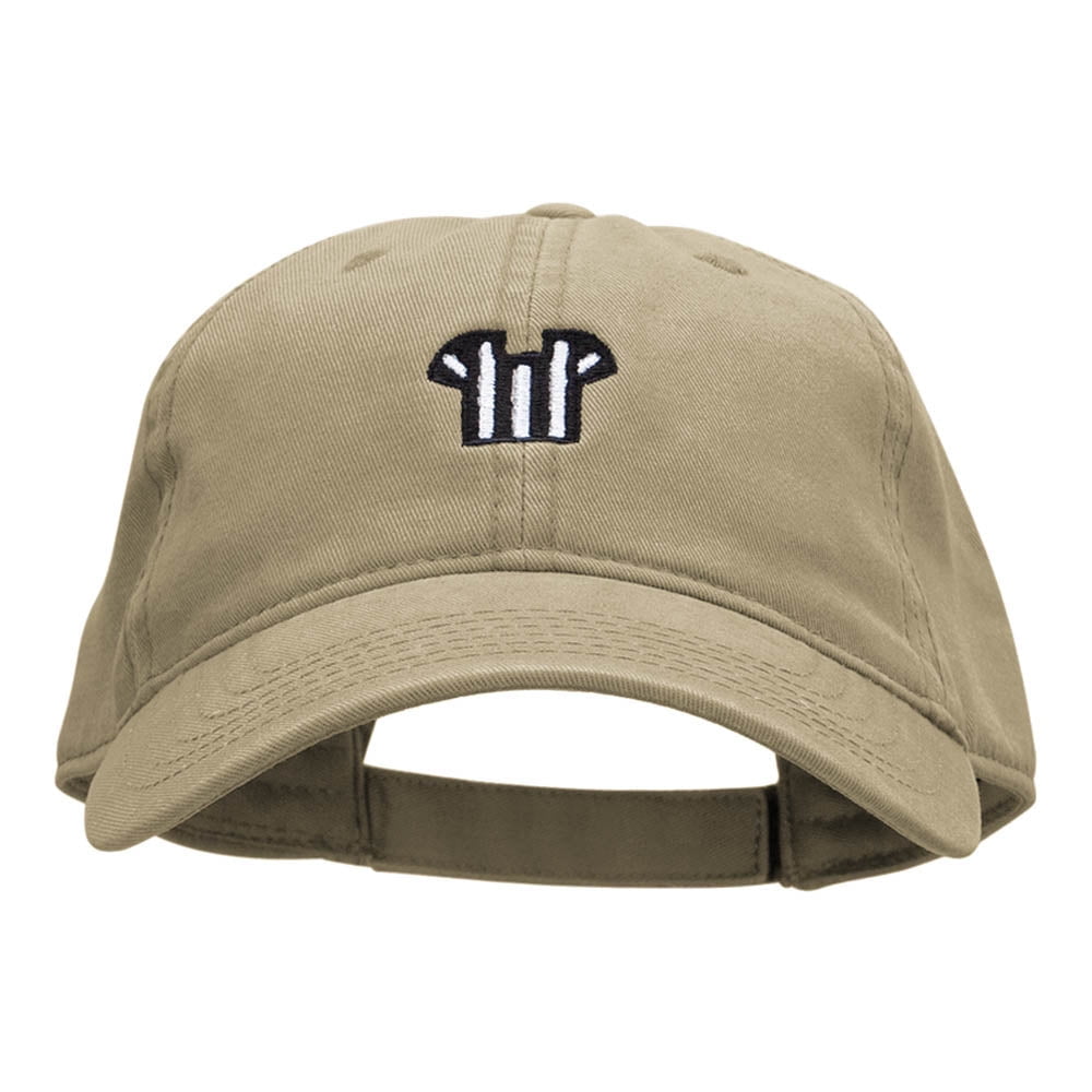 Referee Tee Embroidered Deluxe Washed Twill Cap - Khaki OSFM