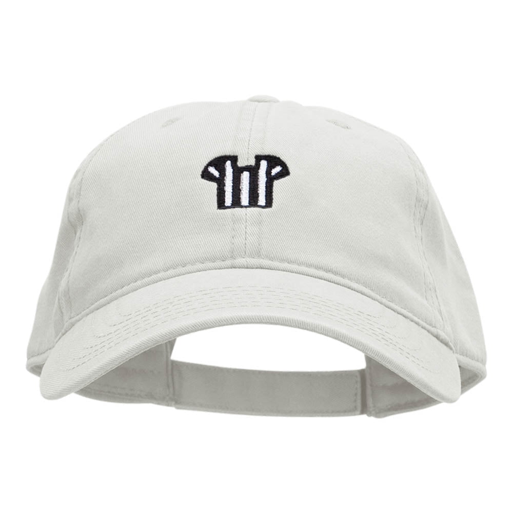 Referee Tee Embroidered Deluxe Washed Twill Cap - White OSFM