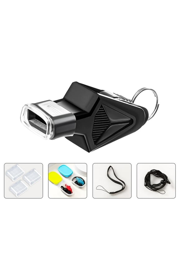 Referee Whistle, Silicone, Loud Clear Sound, 12cm Cord, Drop-Resistant for Sports Coaches Lifeguards