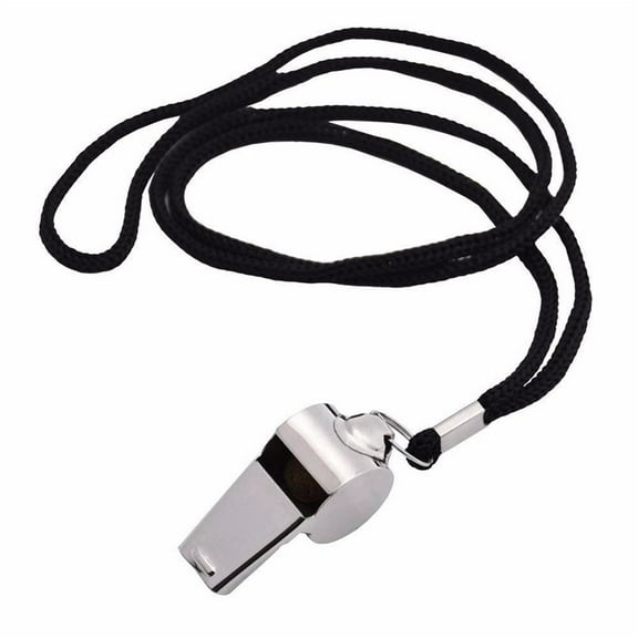 Referee and Scorekeeping 1Pc Metal Referee Whistle Stainless Steel Extra Whistle with Lanyard for School Sports Soccer Football Basketball