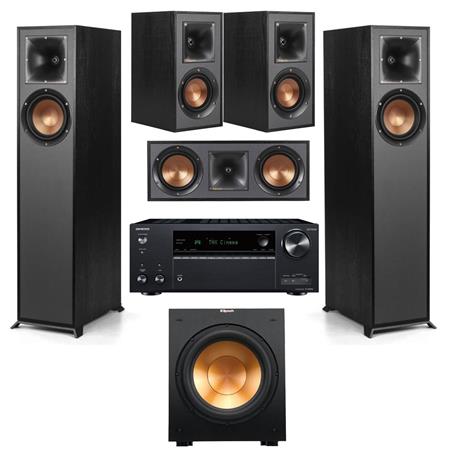 Reference R-610F 5.1 Home Theater System, Black with Yamaha RX-V4A 5.2 ...