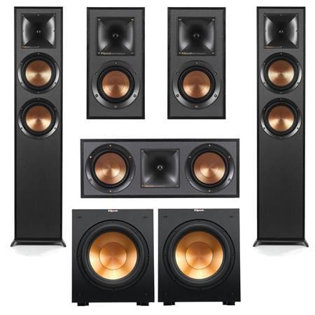 Reference Series 5.2 Home Theater Pack with 2x R-625FA Floorstanding Speakers, R-52C Center Channel Speaker, 2x R-41M Bookshelf Speakers, 2x R-12SW Subwoofers, Black