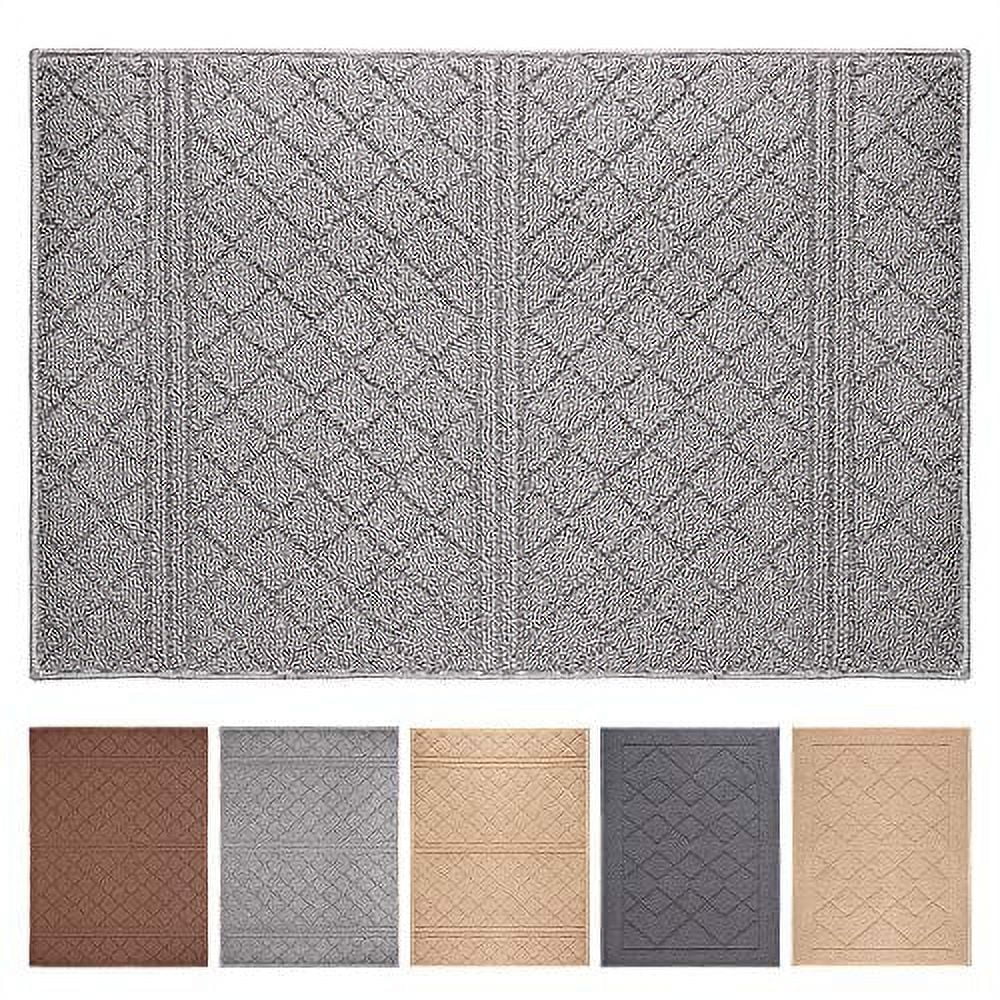 Gray Polypropylene Low Pile Indoor Doormat