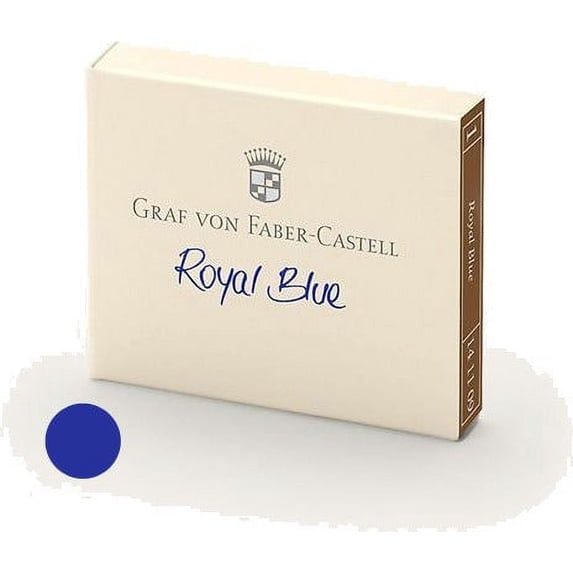 Refill Faber-Castell Royal Blue Ink Cartridges - 6