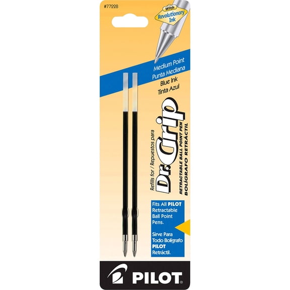 Refill For Dr. Grip, Easytouch, The Better, B2p And Rex Grip Begreen Ballpoint Pens, Medium Conical Tip, Blue Ink, 2/pack | Bundle of 5 Packs