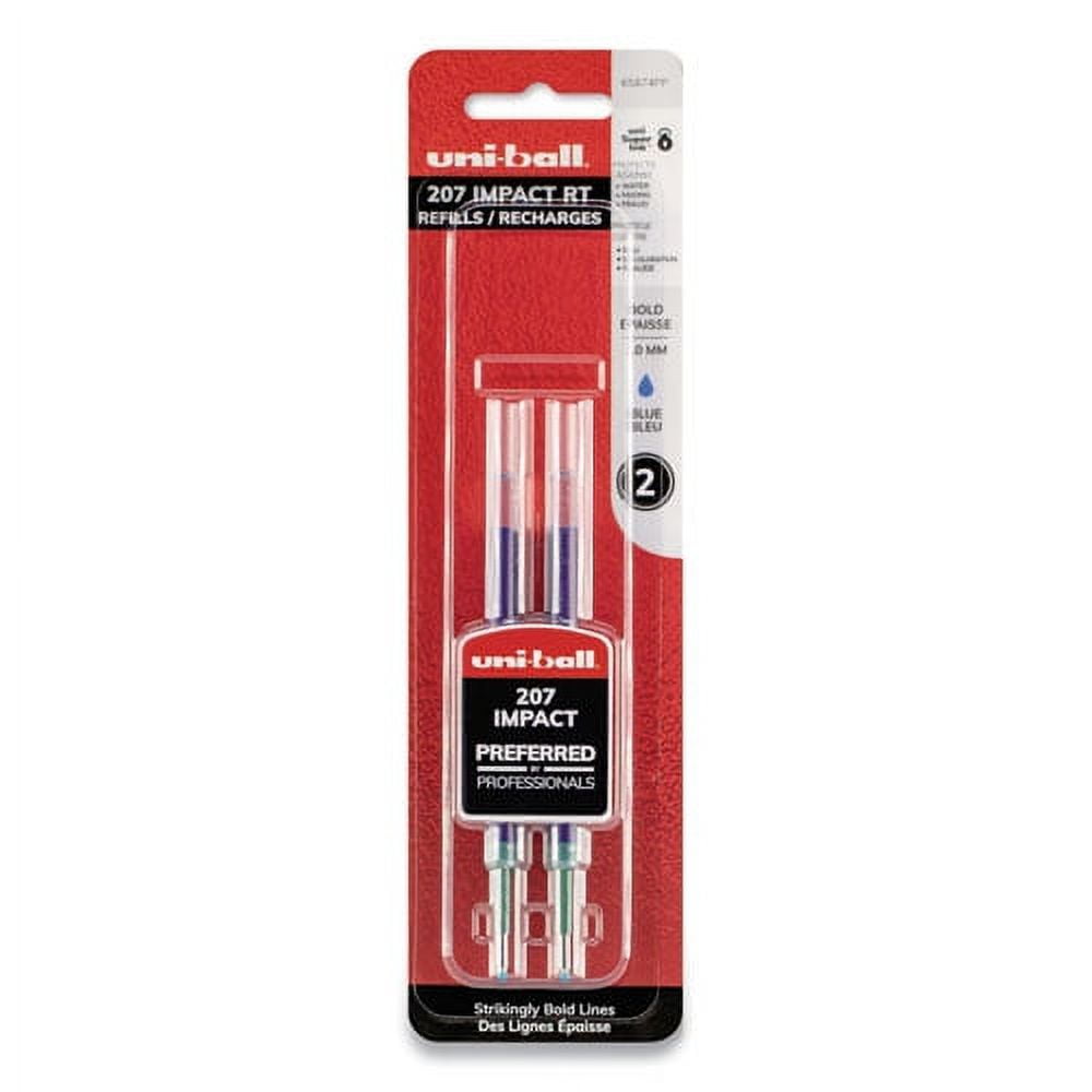 "Refill For Gel 207 Impact Rt Roller Ball Pens, Bold Conical Tip, Blue Ink, 2/pack | Bundle of 10 Packs"