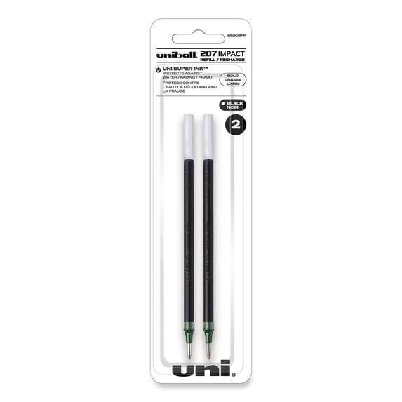 Bold Conical Tip Refill for Gel IMPACT Gel Pens - Black Ink (2/Pack)