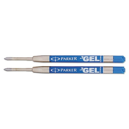 Parker 1950364 Parker Medium Conical Tip Retractable Gel Ink Roller Ball Pens Refill - Blue Ink (2/Pack)