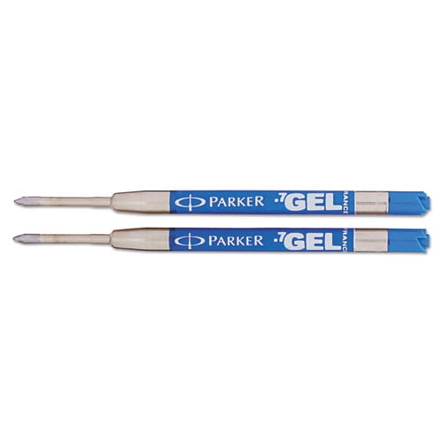 Parker 1950364 Parker Medium Conical Tip Retractable Gel Ink Roller Ball Pens Refill - Blue Ink (2/Pack)