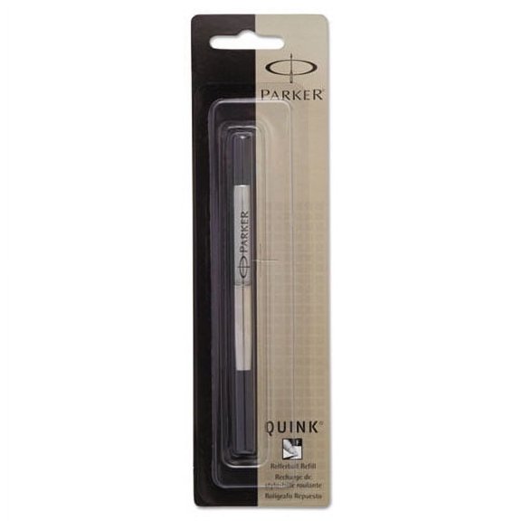 Refill For Parker Roller Ball Pens, Fine Conical Tip, Black Ink | Bundle of 2 Each