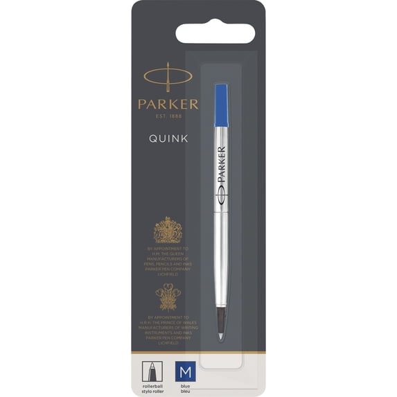 Parker 1950324 Medium Conical Tip Rollerball Pen Refill - Blue Ink