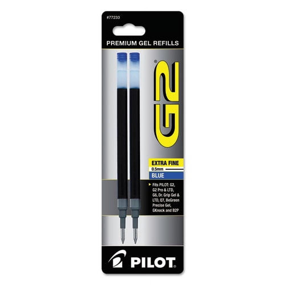 Refill For Pilot B2p, Dr Grip, G2, G6, Mr Metropolitan, Precise Begreen And Q7 Gel Pens, Extra-Fine Tip, Blue Ink, 2/pack | Bundle of 10 Packs
