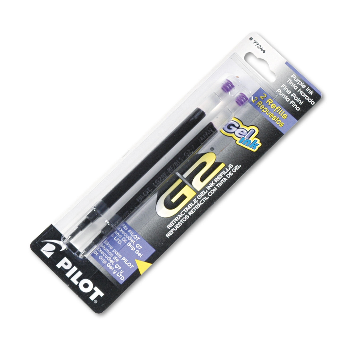 Refill for Pilot B2P, Dr Grip, G2, G6, MR Metropolitan, Precise BeGreen and Q7 Gel Pens, Fine Tip, Red Ink, 2/Pack