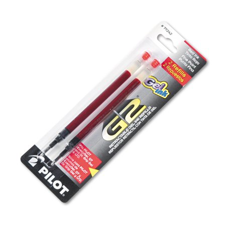 Pilot G2 Gel Pen Refill - 0.7 mm, Red, Fine, Pkg of 2