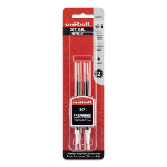 "Refill For Signo Gel 207 Pens, Medium 0.7 Mm Conical Tip, Black Ink, 2/pack | Bundle of 10 Packs"