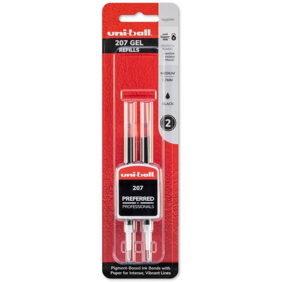 "Refill For Signo Gel 207 Pens, Medium 0.7 Mm Conical Tip, Black Ink, 2/pack | Bundle of 5 Packs"